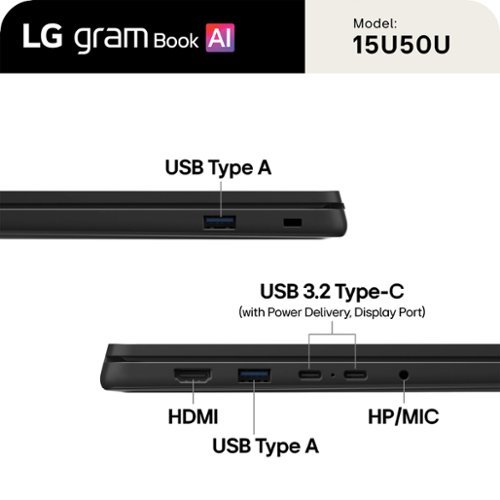 LG gram Book 15 Touch-Screen Laptop FHD Intel Core Ultra 5 115U Processor with 16GB RAM - 512GB SSD - Titan Black BUY IN SOUTH AFRICA