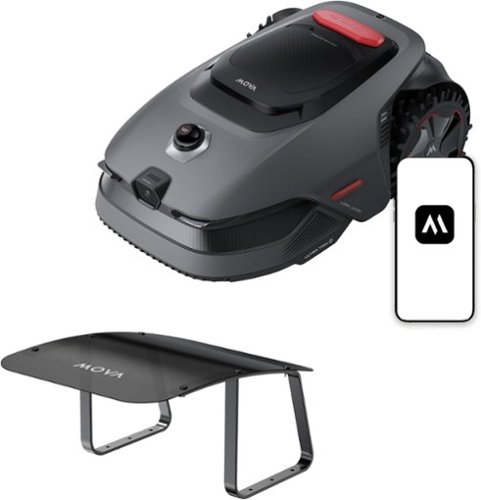 MOVA - LiDAX Ultra 1000 Robotic Lawn Mower,0.25 acre,Dual Mapping, Wire-Free,Edge Cutting, Adjustable Cutting Height - Black-Front_Standard 