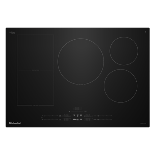 KitchenAid - 30" Temp Cook™ Induction Cooktop with 5 Cooking Zones - Black-Front_Standard 
