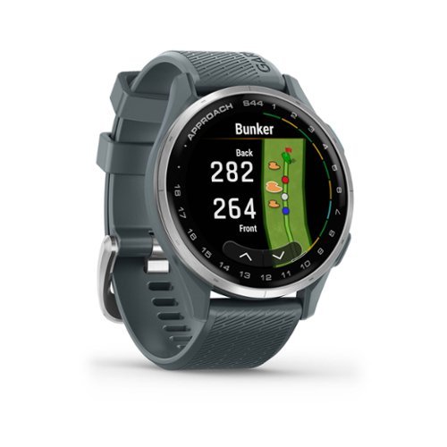 Garmin Approach S44 GPS Smartwatch 43mm Anodized Aluminum - Silver Aluminum Bezel with Twilight Silicone Band WHERE TO BUY