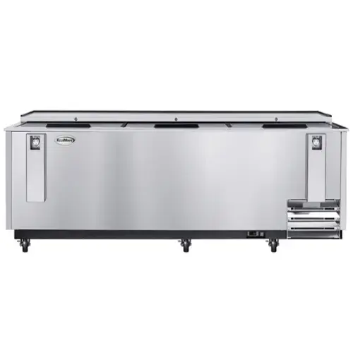 Front. Koolmore - 95 in. Commercial Bottle Cooler in Stainless-Steel with Built-In Opener, ETL Listed, 30 cu. ft. (KM-BOC95-SS) - Stainless steel.