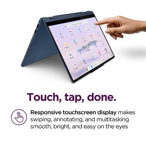Lenovo Chromebook Plus 2-in-1 14 Full HD Touchscreen Laptop - Intel Core 3 Processor N355 - 8GB Memory - 128GB UFS - Cosmic Blue GLOBAL SHIPPING
