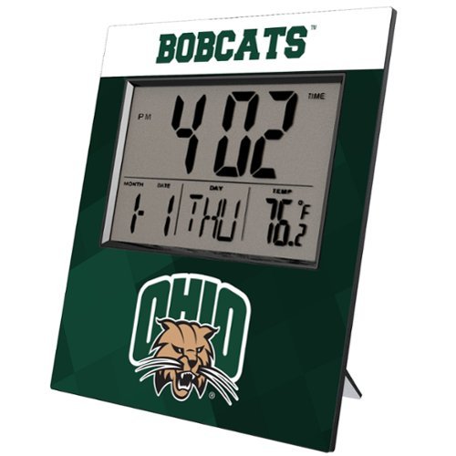 Keyscaper - Ohio Bobcats Color Block Digital Desk Clock - Multicolor-Front_Standard 