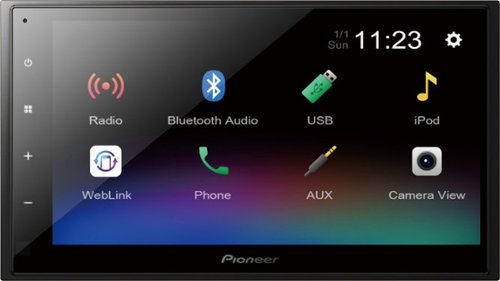 Pioneer - 6.8" Bluetooth® Digital Media (DM) Receiver - Black-Front_Standard 
