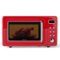 Costway - 0.7 Cu.ft Retro Countertop Microwave Oven 700W LED Display Glass Turntable - Red-Front_Standard