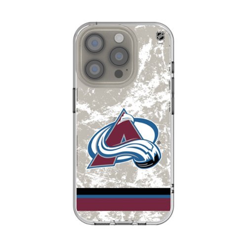 Keyscaper - NHL - Colorado Avalanche iPhone Stripe Clear Ice Case - 13 mini - Multicolor-Front_Standard 