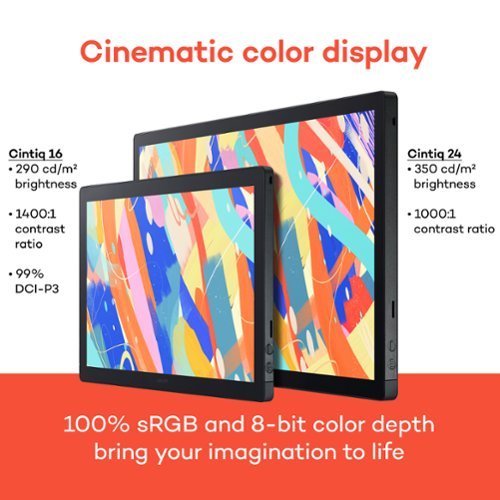 Wacom Cintiq 16 Drawing Tablet - Black GLOBAL SHIPPING