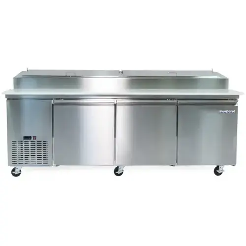 Front. Magic Chef - Commercial 24 cu. ft. Pizza Prep Table Refrigerator in Stainless Steel - Stainless Steel.