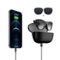 PRIMEPLUS - AI Smart Glasses with 8MP Camera & ChatGPT, AI Translation, Music Player, Wireless Charging Case, Bluetooth Hands‑Free f - Sunglass +Photochromic lenses with black case-Front_Standard
