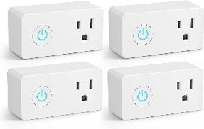 BN-LINK - WiFi Heavy Duty Smart Plug Outlet, Timer Function, Works with Alexa & Google Assistant, No Hub, 4 Pack - White-Front_Standard 
