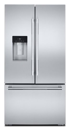 JennAir - Rise 23.84 Cu. Ft. French Door Counter Depth Refrigerator with External Dispenser - Stainless Steel
