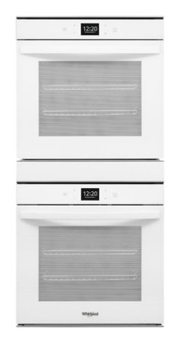 Whirlpool - 24 in. Built-In Double Electric Convection Wall Oven with WiFi - White-Front_Standard 