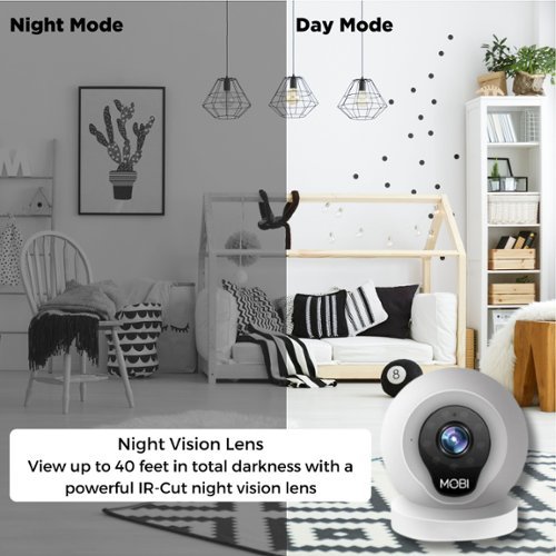 MOBI Cam Multi-Purpose Smart HD Wi-Fi Baby Camera Monitor with 2-way Audio, Recording, and motion detection - White SHOP ONLINE