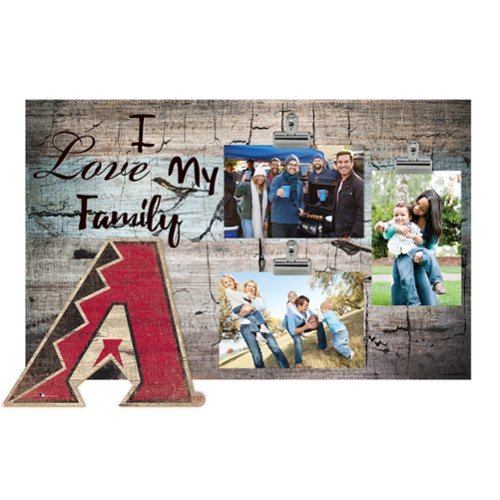 Fan Creations - Arizona Diamondbacks 11" x 19" I Love My Family Clip Photo Frame - Multicolor-Front_Standard 