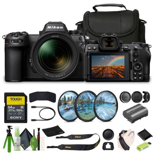 Nikon - Z6III FX-format Mirrorless Camera With NIKKOR Z 24-70mm f/4 S Zoom Lens Bundle - Black-Front_Standard 