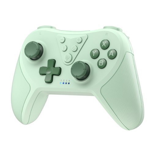 EasySMX - T37 Wireless Switch Controller, Pro Gamepad for Switch/Lite/OLED with Joystick, Dual Turbo Vibration - Green-Front_Standard 