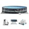 Intex - Ultra XTR 18' x 52" Above Ground Outdoor Pool Set with Pump & Robot Vacuum - Gray-Front_Standard