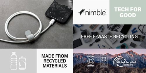 Nimble Powerknit USB-C to Lightning Cable 1M/3.3FT MFi Certified Fast Charging for iPhone 14–6, iPad & AirPods, Durable Cord - White GLOBAL SHIPPING