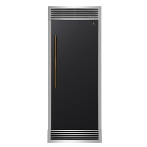 Forno Appliances - Maderno 13.6 Cu. Ft. Built-In Upright Convertible Refrigerator with Right Swing Door & Decorative Grill - Black/Silver