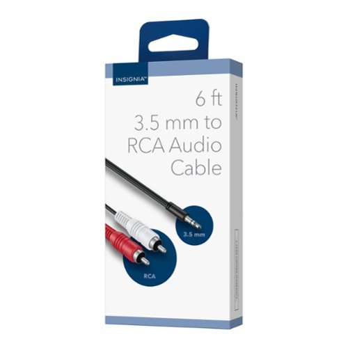 Insignia™ 6' 3.5 mm to Stereo Audio RCA Cable - Black BUY ONLINE
