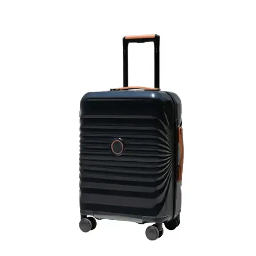 Front. BreeBe - Spinner Luggage 24' Lightweight Suitcase with TSA Lock, USB Port, and Spinner Wheels - Black.