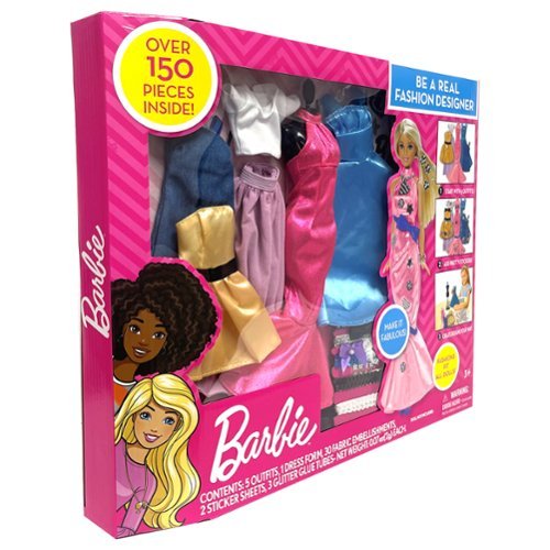 Tara Toys Barbie Be A Real Fashion Designer (Classic) - Over 150 Pieces Inside, 5 Outfit Set, Kids Ages 3+ WORLDWIDE DELIVERY