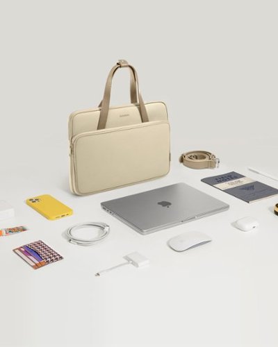 tomtoc Versatile-A12 Laptop Case/Bag fits up to 13-14'' MacBook Air/Pro, Surface Laptop, Water-resistant, CornerArmor - Khaki