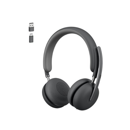 Logitech - Zone 950 Wireless Active Noise-Cancelling On-Ear Headset - Graphite