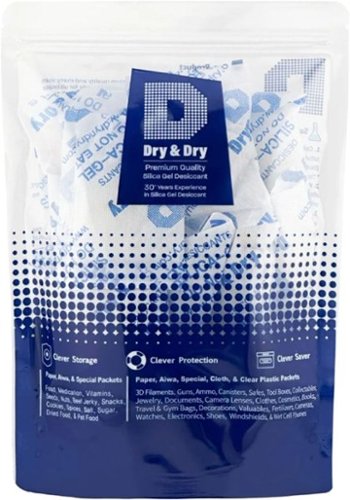 Dry & Dry - 20 & 50 Gram (Each 10 Pks) Rechargeable Orange Indicating Silica Gel Packets - 3D Printer Filament Storage & Protection - Orange & White Mixed