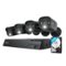 Reolink - Advantage 8-Channel, 4 - Bullet Camera Indoor/Outdoor 4K 8MP PoE 2TB NVR Security Surveillance System - Black-Front_Standard