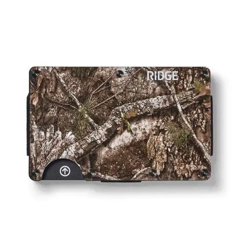 The Ridge Wallet REAL TREE APX CASH STRAP Camo AUWAP101941 Open Box