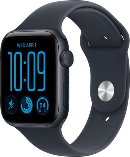 Apple Watch SE 3 (GPS) 44mm Aluminum Case with Navy Blue Sport Band - S/M - Midnight - (2026)