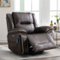 Bestier - Faux Leather Manual Recliner with Massage and Heating - Gray-Front_Standard