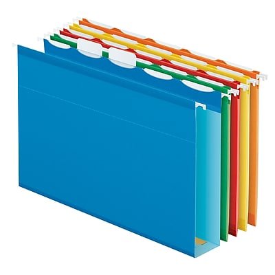 Pendaflex - Ready-Tab Extra Capacity Reinforced Hanging File Folders, 5-Tab, Letter Size, 20/Box - Assorted Colors