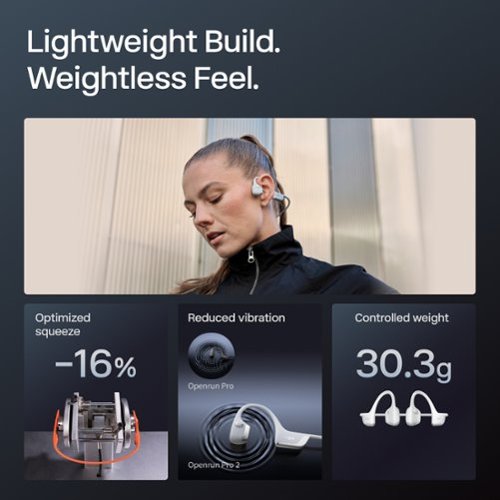 Shokz OpenRun Pro 2 Wireless Bone Conduction Open-Ear Bluetooth Sports Headphones - Silver BUY IN SINGAPORE