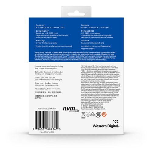 WD Blue SN580 1TB Internal SSD PCIe Gen 4 x4 NVMe WHERE TO BUY
