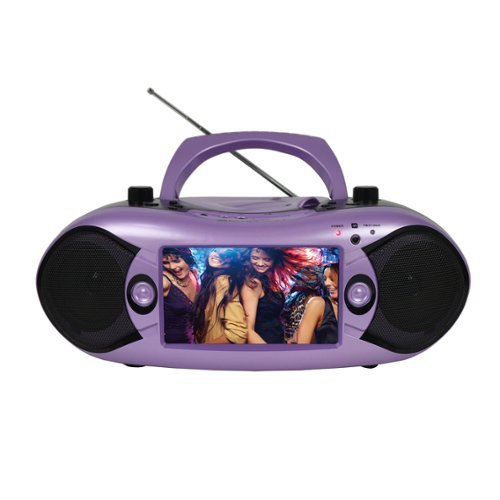 Emerson - 7” Bluetooth® TV & DVD Boombox with HD-INPUT & Stereo Speakers - Lilac-Front_Standard 