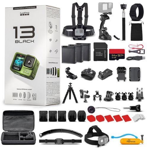 GoPro HERO13 (Forest Green) Action Camera + 64GB Card, 50 Piece