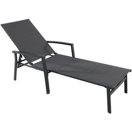 Hanover - Halsted Padded Chaise - Alum/Grey-Front_Standard 