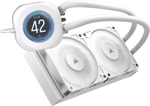 CORSAIR - Nautilus 240 RS LCD Liquid CPU Cooler with RS120 Fans - White