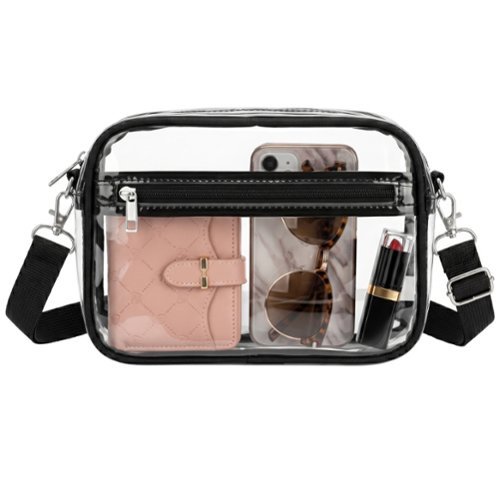 Garnen - Crossbody Bags for Women, Shoulder Bag Sling Bag Fanny Packs, Adjustable Stadium See Through Bag With Zipper - Clear-Front_Standard 