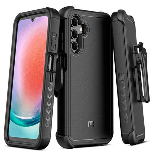 Mybat Pro - Maverick Series Case with Holster for Samsung Galaxy A15 5G - Black-Front_Standard 