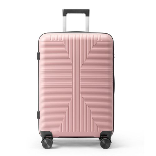 Winado - 24" Hardshell Carry On Luggage with Spinner Wheels Lightweight PP Hardside Small Suitcase with Built-in Lock - Pink-Front_Standard 