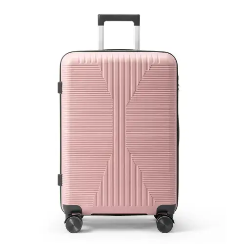 Front. Winado - 24" Hardshell Carry On Luggage with Spinner Wheels Lightweight PP Hardside Small Suitcase with Built-in Lock - Pink.