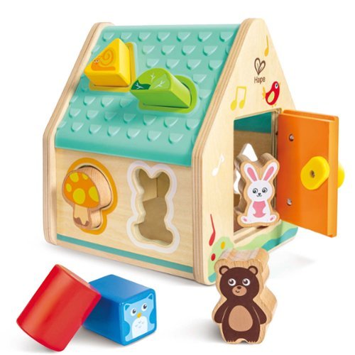 Hape - Hape: Critter House Shape Sorter - Wooden Shapes Toy, Animal Shaped Blocks, 2+