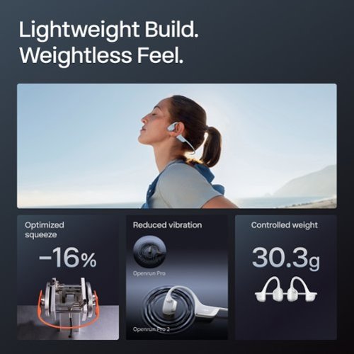 Shokz OpenRun Pro 2 Mini Wireless Bone Conduction Open-Ear Bluetooth Sports Headphones - Sky Blue BUY ONLINE