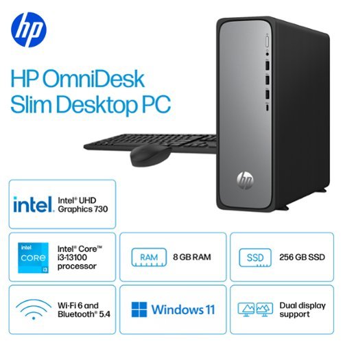 HP OmniDesk Slim Desktop Intel Core i3 13100 2023 8GB DDR5 Memory
