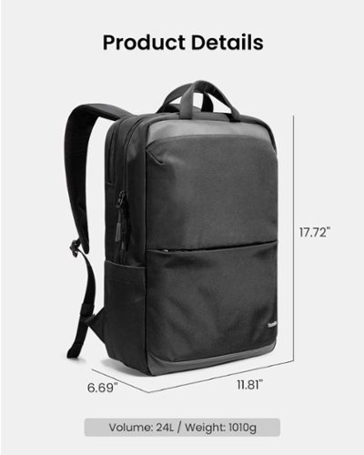 tomtoc Navigator-T71 Laptop Backpack for 15.6-16 inch Laptop, 24L Computer Backpack Daypack for Work, Commute, Business - Black BUY IN MIDDLE EAST