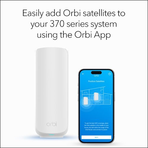 NETGEAR Orbi 370 Series BE5000 Dual-Band Mesh Wi-Fi 7 Add-on Satellite (1-pack) - White SHOP ONLINE