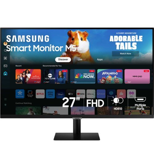 Samsung - M50D 27" LED FHD 60Hz 4ms Smart Monitor with HDR 10 (HDMI, USB) - Black-Front_Standard 